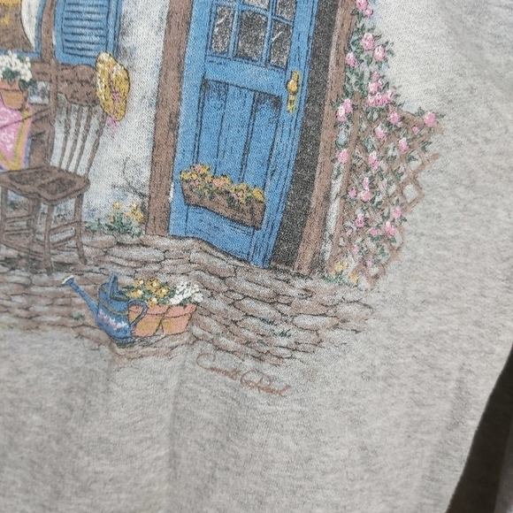 VINTAGE crew neck sweatshirt country scenery - Picture 3 of 7